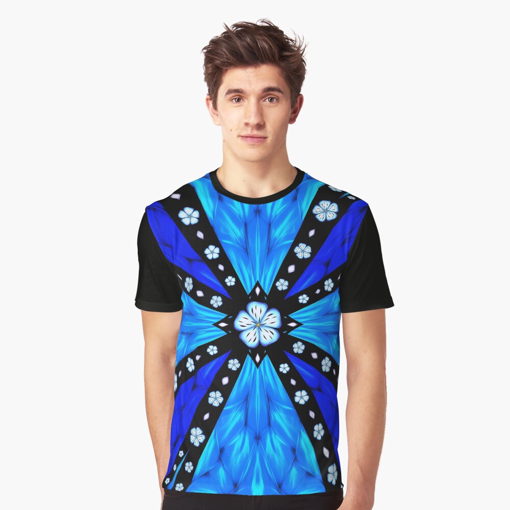 Onyx Beams of Flowers and Gems Graphic T-Shirt