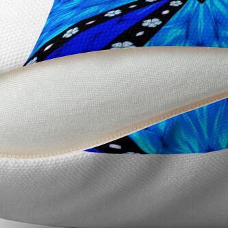 Alternate view of Onyx Beams of Flowers and Gems Floor Pillow