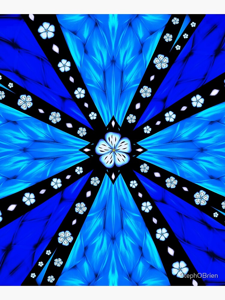 Onyx Beams of Flowers and Gems by StephOBrien