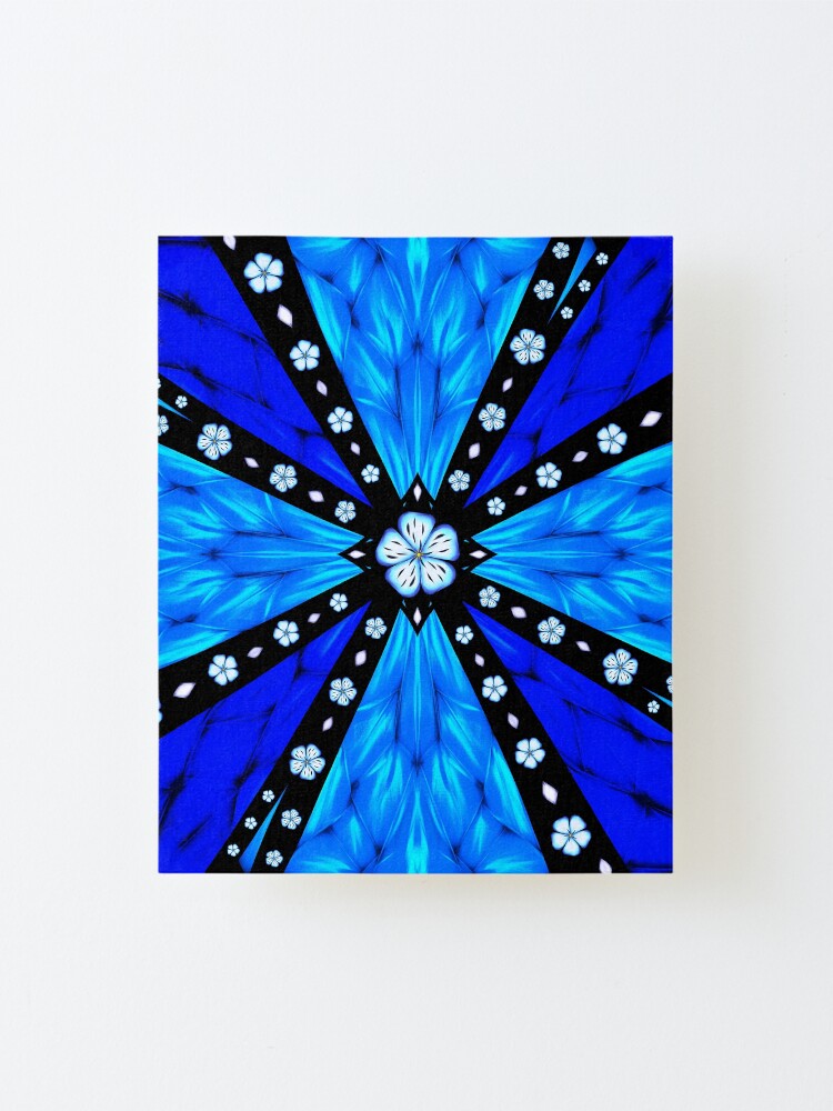 Alternate view of Onyx Beams of Flowers and Gems Mounted Print