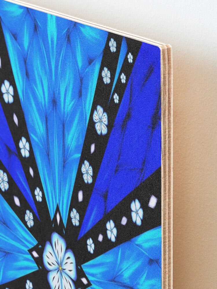 Alternate view of Onyx Beams of Flowers and Gems Mounted Print