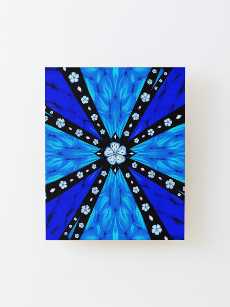 Alternate view of Onyx Beams of Flowers and Gems Mounted Print