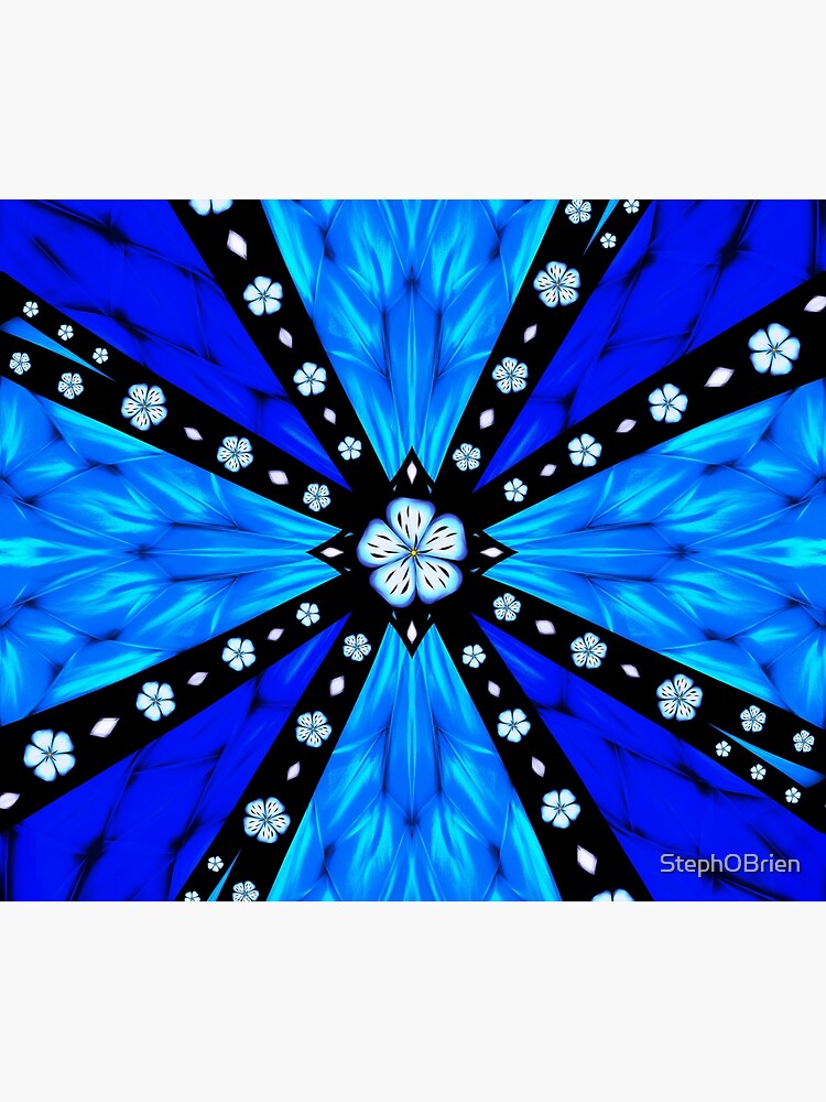 Onyx Beams of Flowers and Gems by StephOBrien