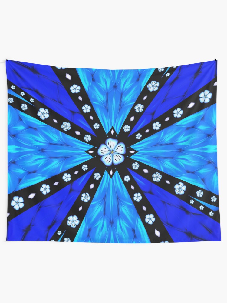 Alternate view of Onyx Beams of Flowers and Gems Tapestry