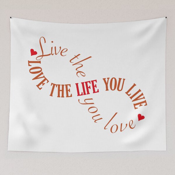 Item preview, Live The Life You Love Inspirational Motivational Quote Typography designed and sold by theimagezone.
