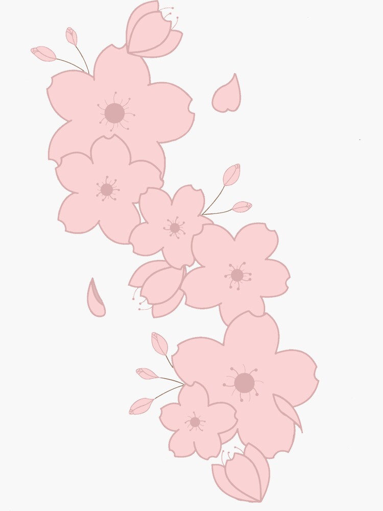 "Kawaii Cherry blossom" Sticker by XxMikaChuxX Redbubble