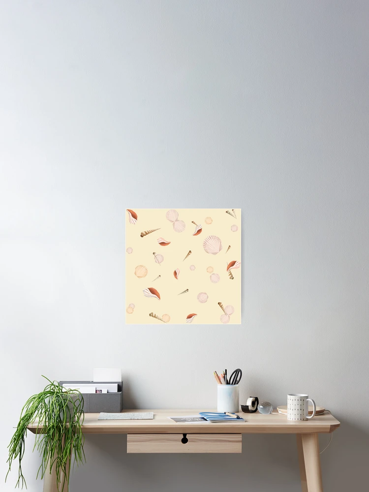 Thumbnail 2 of 3, Poster, Sea shells pattern designed and sold by studioMoSa.