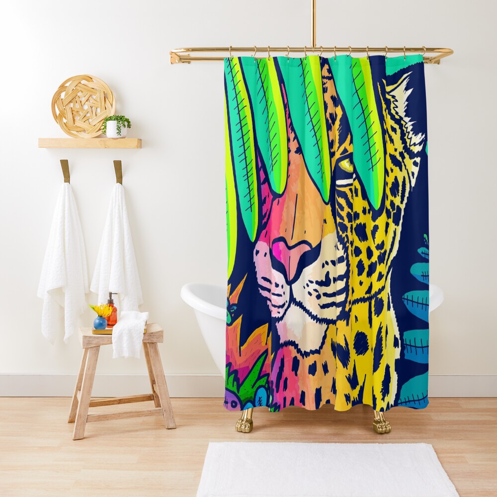 Jungle leopard Shower Curtain