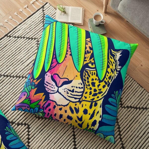Jungle leopard Floor Pillow