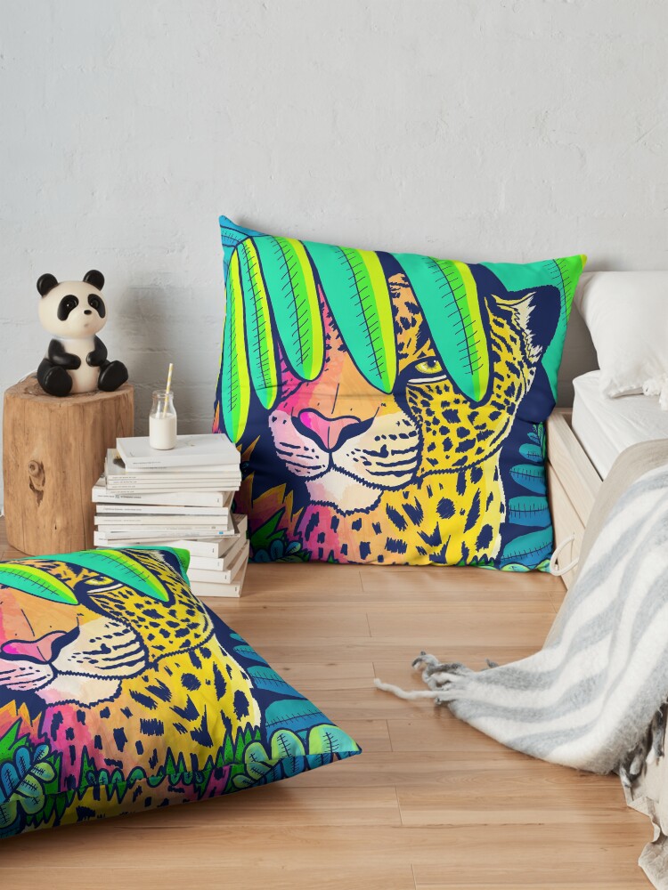 Alternate view of Jungle leopard Floor Pillow