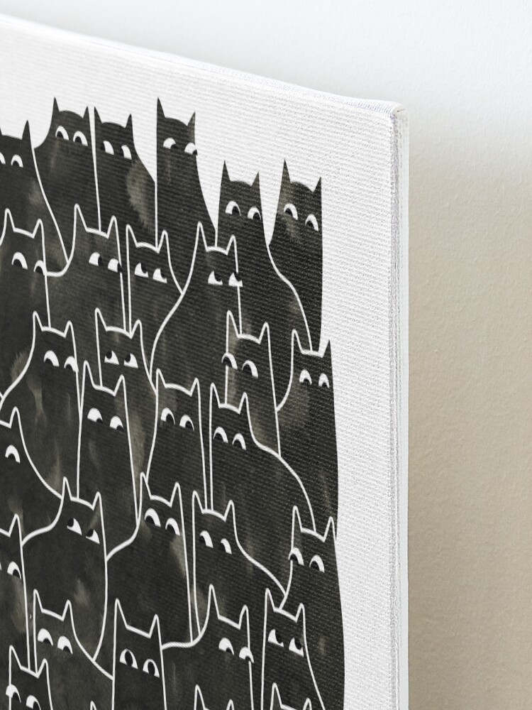Alternate view of Suspicious Cats Mounted Print