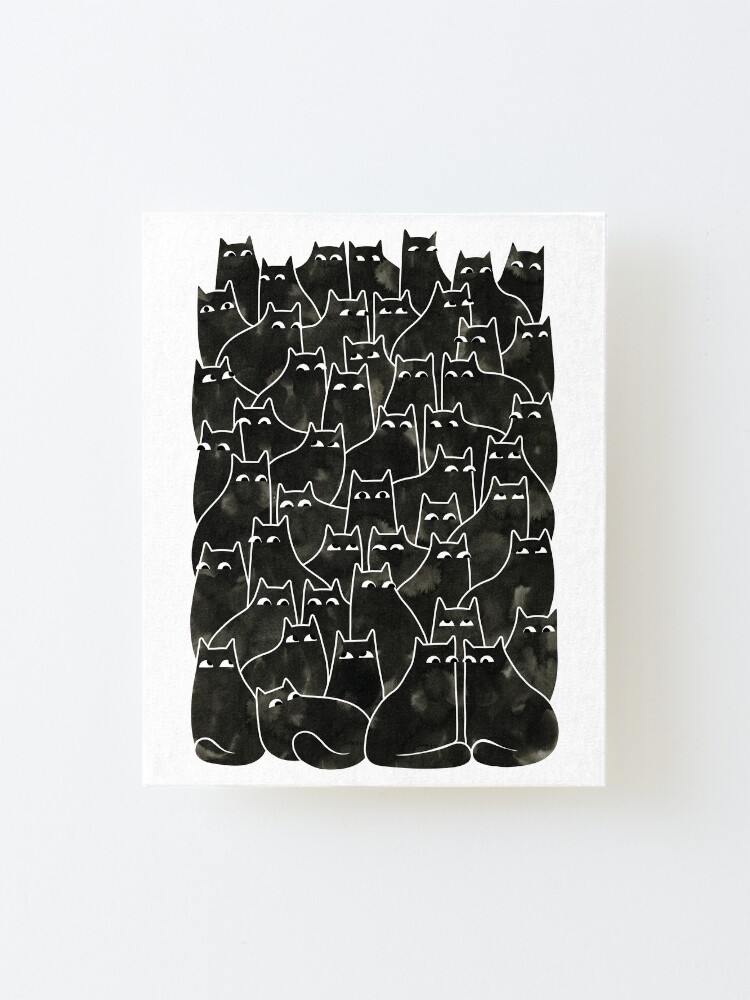 Alternate view of Suspicious Cats Mounted Print