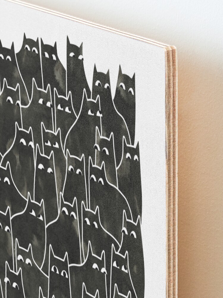 Alternate view of Suspicious Cats Mounted Print