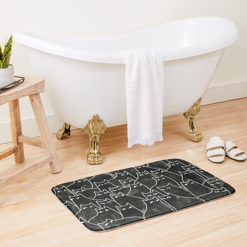 Suspicious Cats Bath Mat