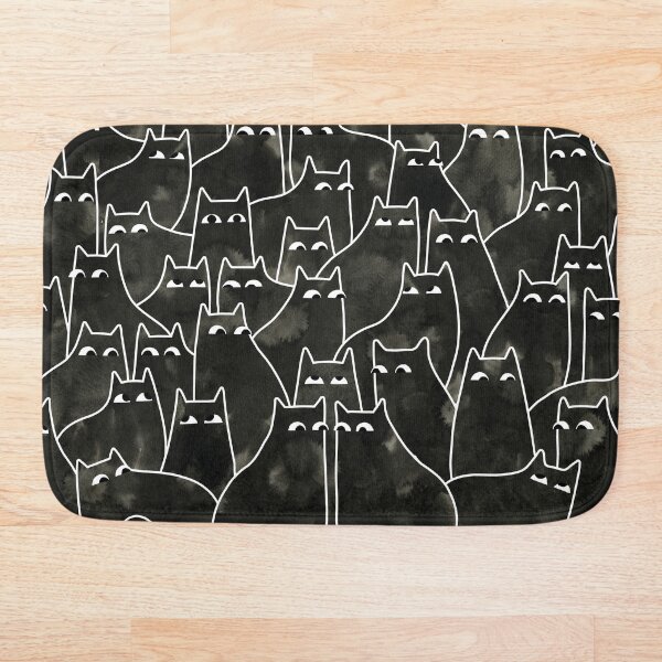 Suspicious Cats Bath Mat