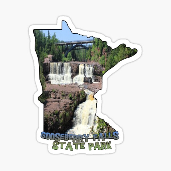 Item preview, Minnesota State Outline (Gooseberry Falls State Park) designed and sold by gorff.