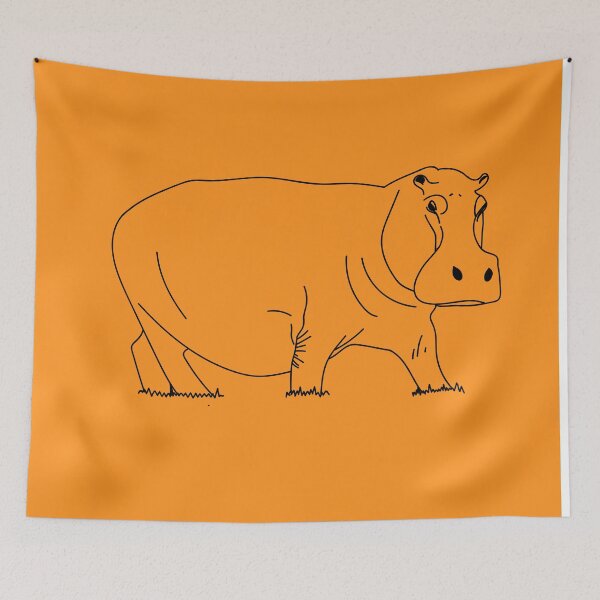 Item preview, orange hippo designed and sold by graphicjoy ..