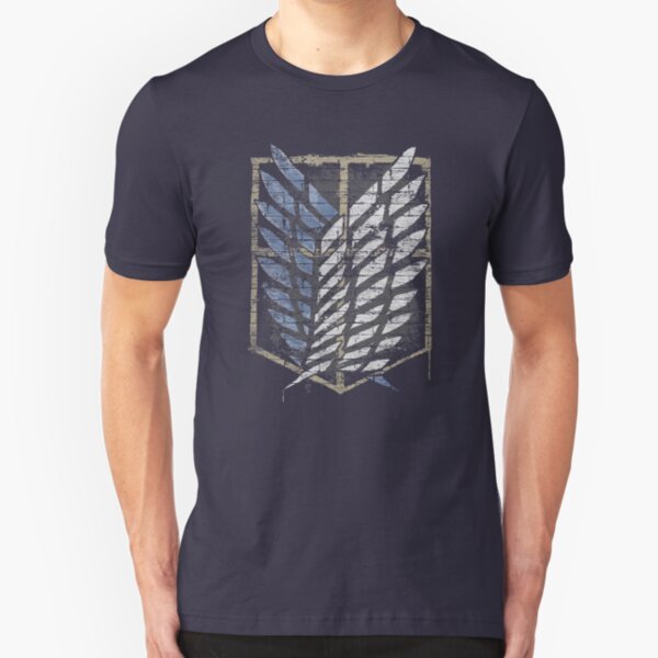 AOT Scout Emblem Graffiti Slim Fit T-Shirt