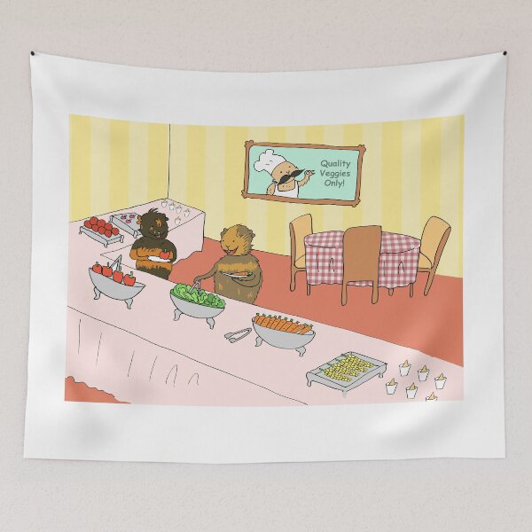 Item preview, Scooter and Bartleby at Buffet designed and sold by mondesign26.