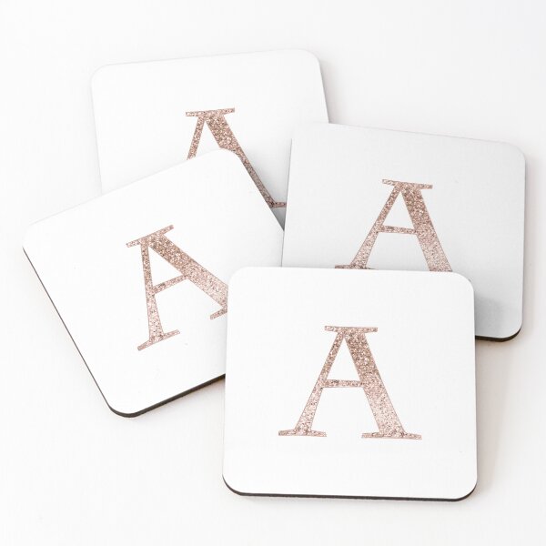 Item preview, A rose gold glitter monogram letter designed and sold by RoseAesthetic.