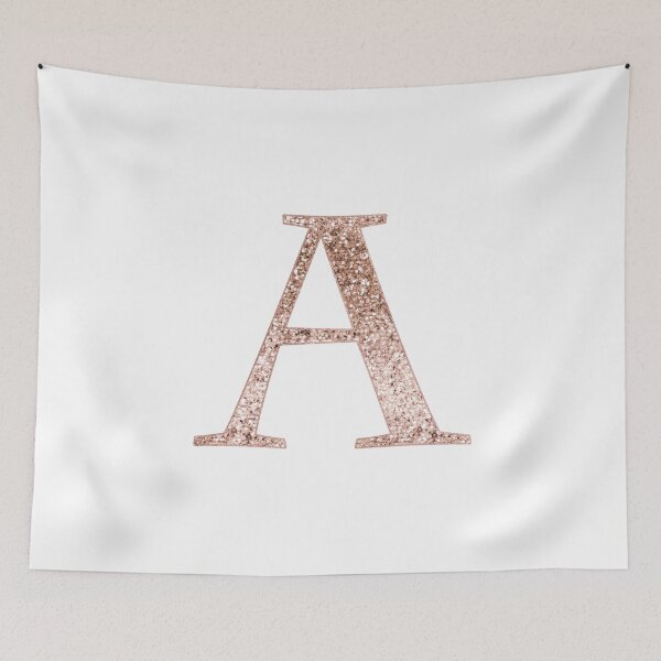 Item preview, A rose gold glitter monogram letter designed and sold by RoseAesthetic.