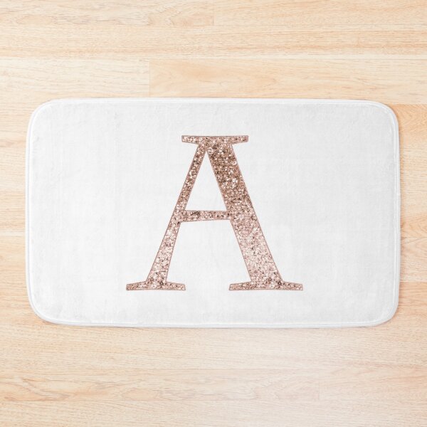 Item preview, A rose gold glitter monogram letter designed and sold by RoseAesthetic.