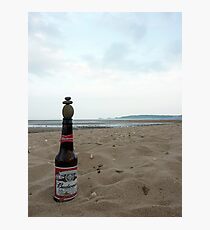 Budweiser Beer Bottle Top Balance Photographic Print