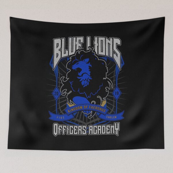 Item preview, Blue Lions Crest designed and sold by Ursula Lopez Sorribes.