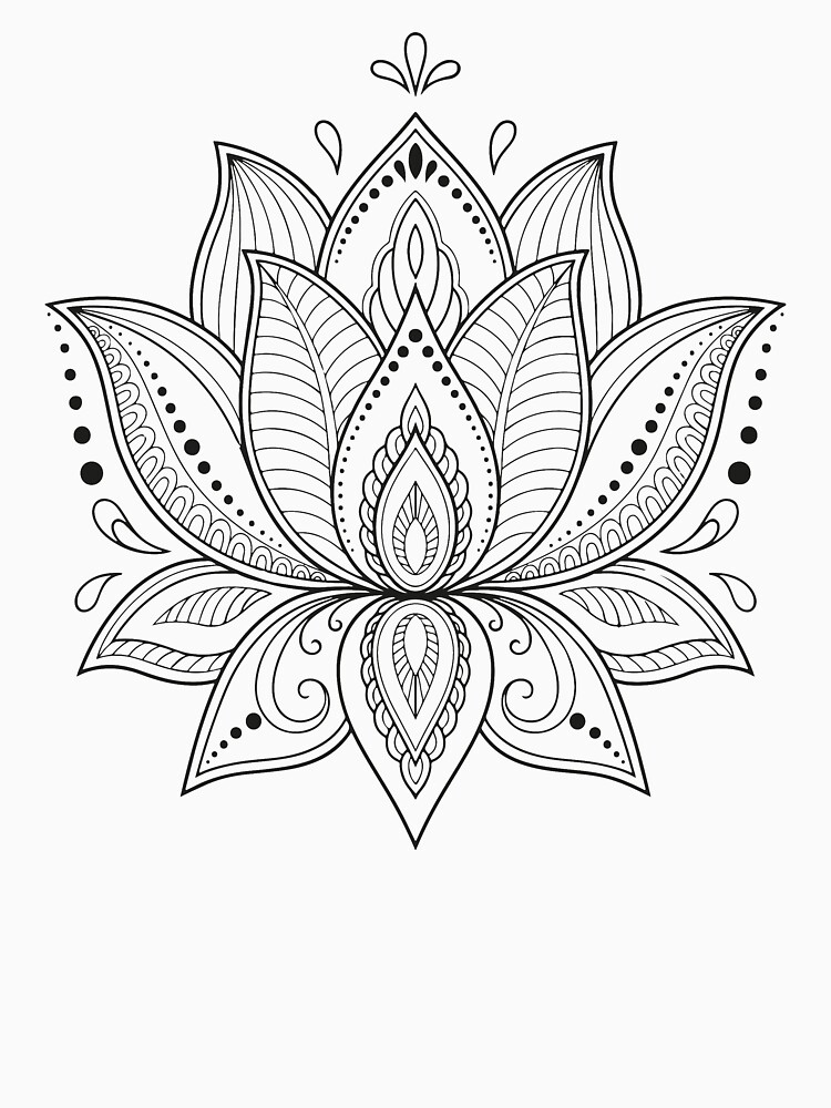 New Lotus Mandala Coloring Page for Kids