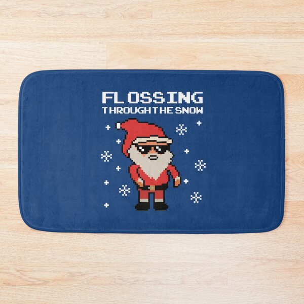 Item preview, Flossing through the Snow Cool Pixel gamer Santa funny gaming old school design  designed and sold by alenaz.
