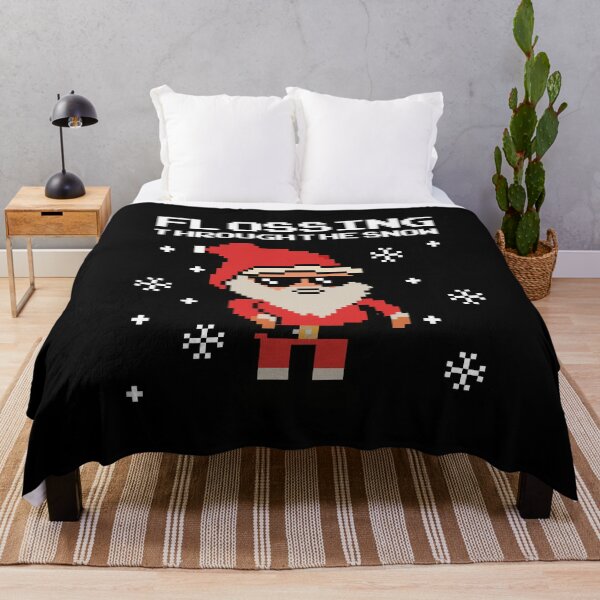 Item preview, Flossing through the Snow Cool Pixel gamer Santa funny gaming old school design  designed and sold by alenaz.