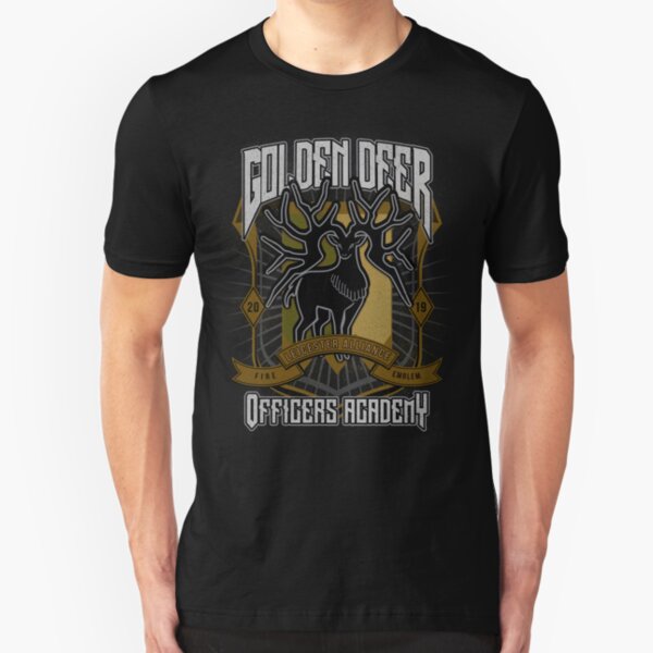 Golden Deer Crest Slim Fit T-Shirt