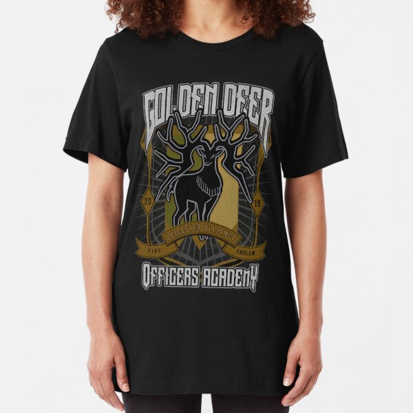 Golden Deer Crest Slim Fit T-Shirt