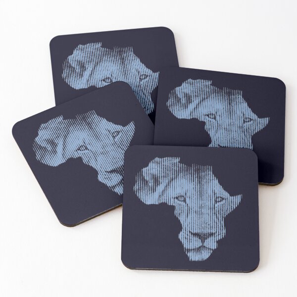 Item preview, Blue Lion in Shape of Africa designed and sold by Scotch Macaskill.