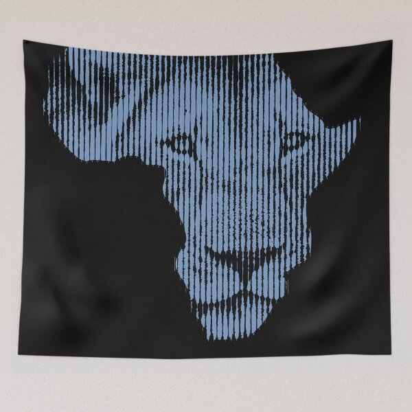 Item preview, Blue Lion in Shape of Africa designed and sold by Scotch Macaskill.