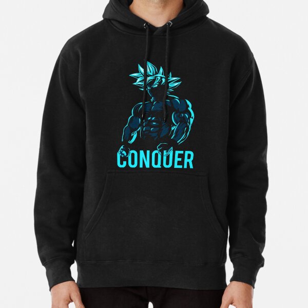 CONQUER - Goku Super Saiyan God Blue Pullover Hoodie