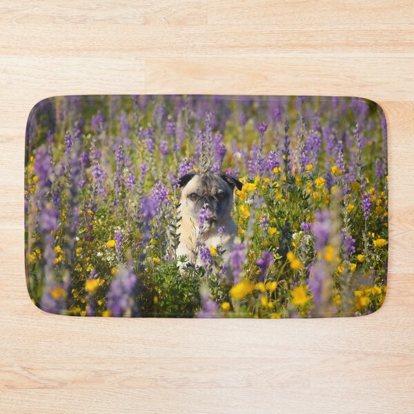 Item preview, Peek-A-Boo Pug Peers Through the Petals designed and sold by pugventurephoto.