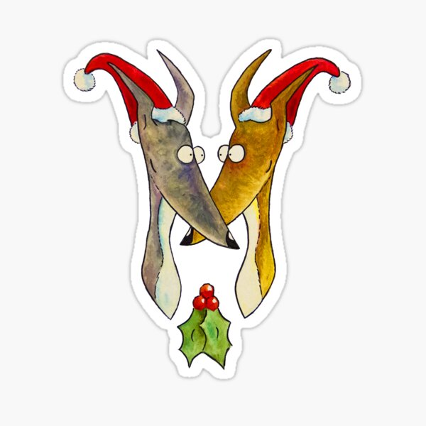 Christmas Love Hounds Sticker