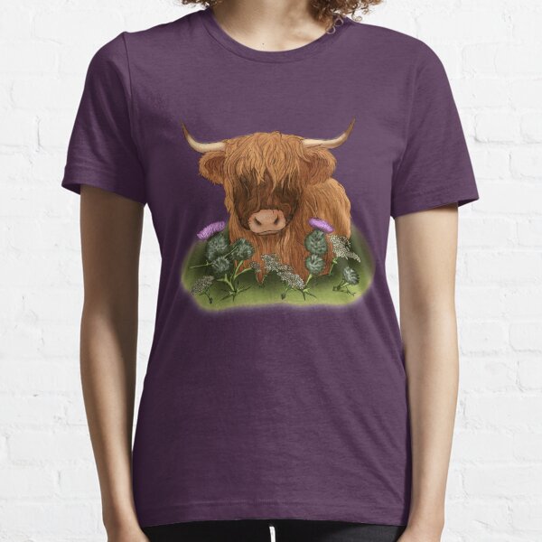 Highland Cow Football Comfort Colors Tee, Dallas Cowboys Merch