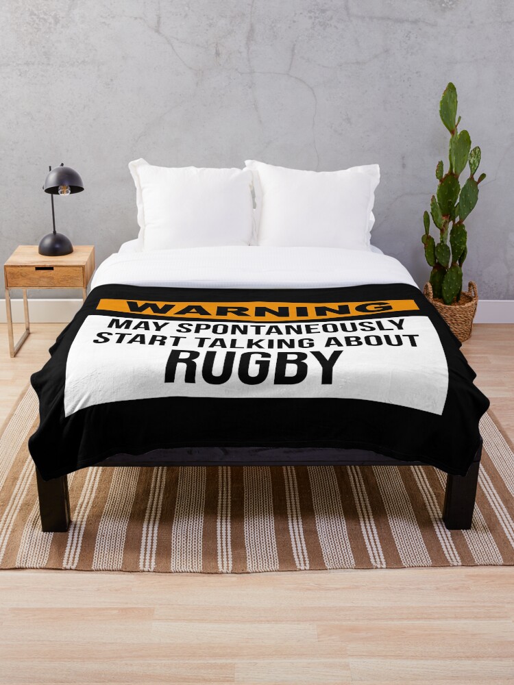 Rugby Throw Blanket By Silverorlead Redbubble