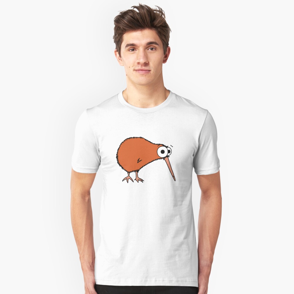 Cutie Kiwi (clock includes Maori numbers) Slim Fit T-Shirt
