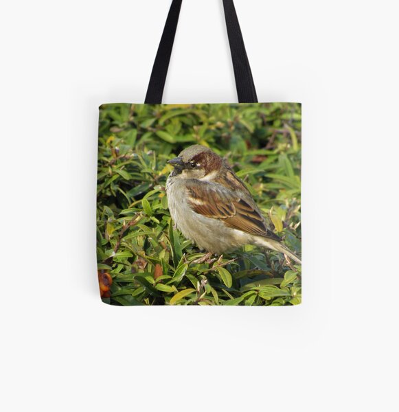 House Sparrow Sideview All Over Print Tote Bag
