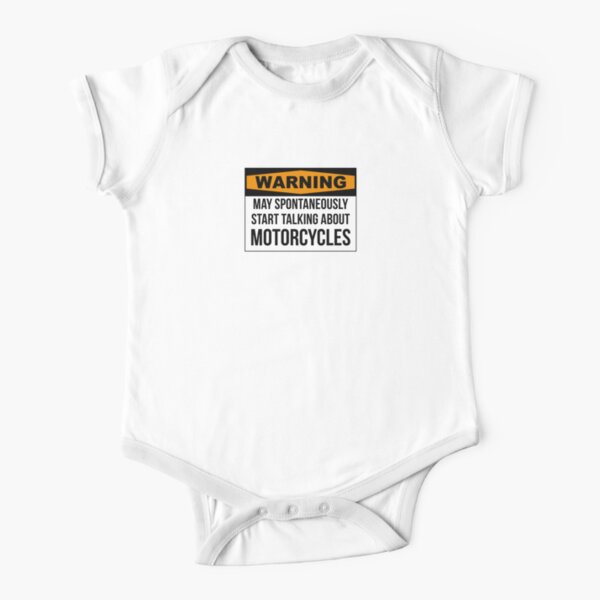 Funny Motorcycle Short Sleeve Baby One-Piece