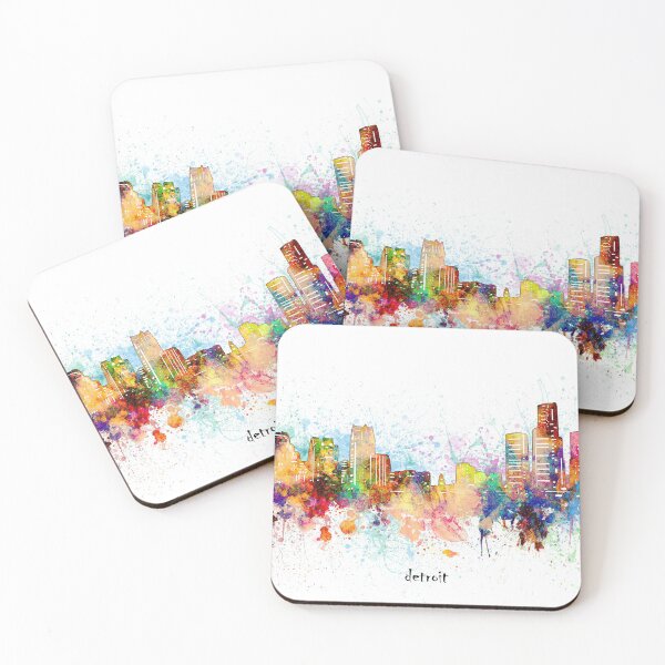 Item preview, detroit skyline designed and sold by BekimART.