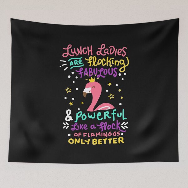 Item preview, Womens Funny Lunch Lady design I Magical Cafeteria Flamingo designed and sold by biNutz.