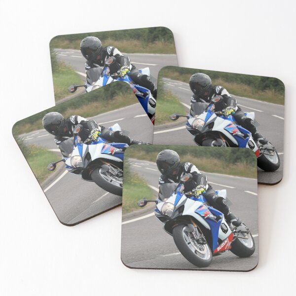 Item preview, Sports bike traveling at speed on bend designed and sold by Pete’s Digital Canvas.