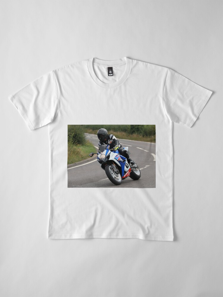 Alternate view of Sports bike traveling at speed on bend Premium T-Shirt