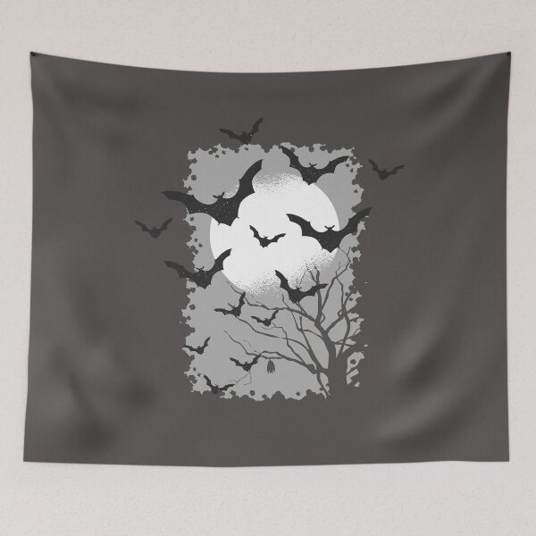 Item preview, Halloween, bat, bats, moon, full moon designed and sold by DerSenat.