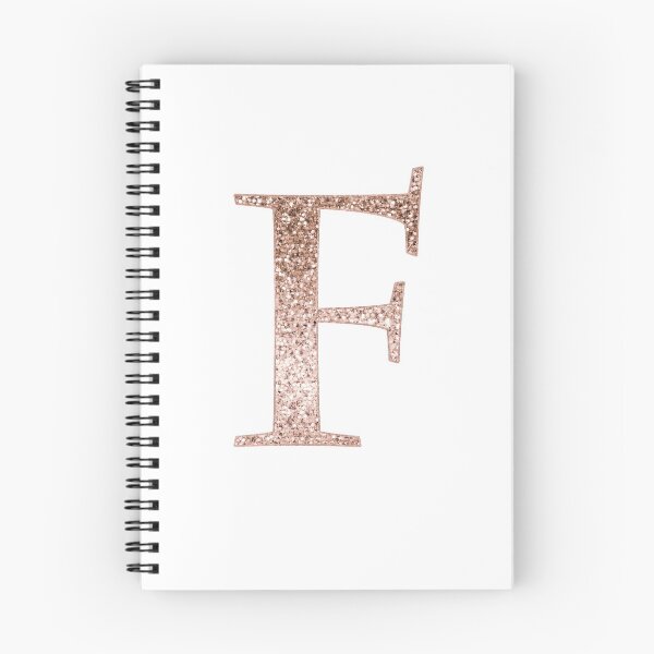 Item preview, F rose gold glitter monogram letter designed and sold by RoseAesthetic.