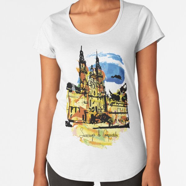 Santiago de Compostela Camiseta premium de cuello ancho